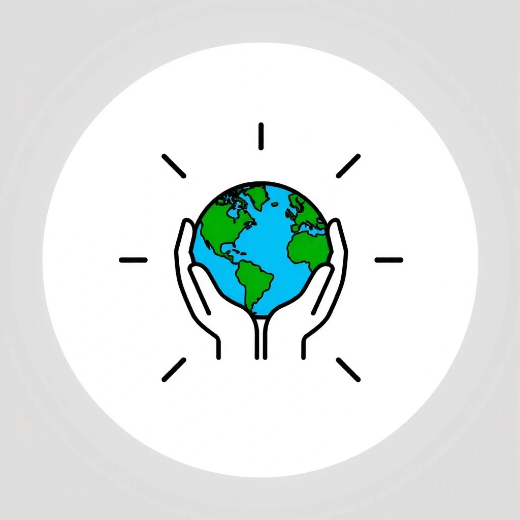 Pictogramă reprezentând impact pozitiv și contribuție socială