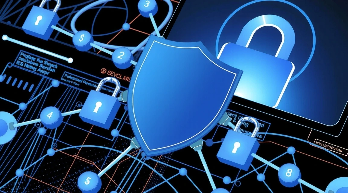 Ilustrație securitate cibernetică și protecția datelor