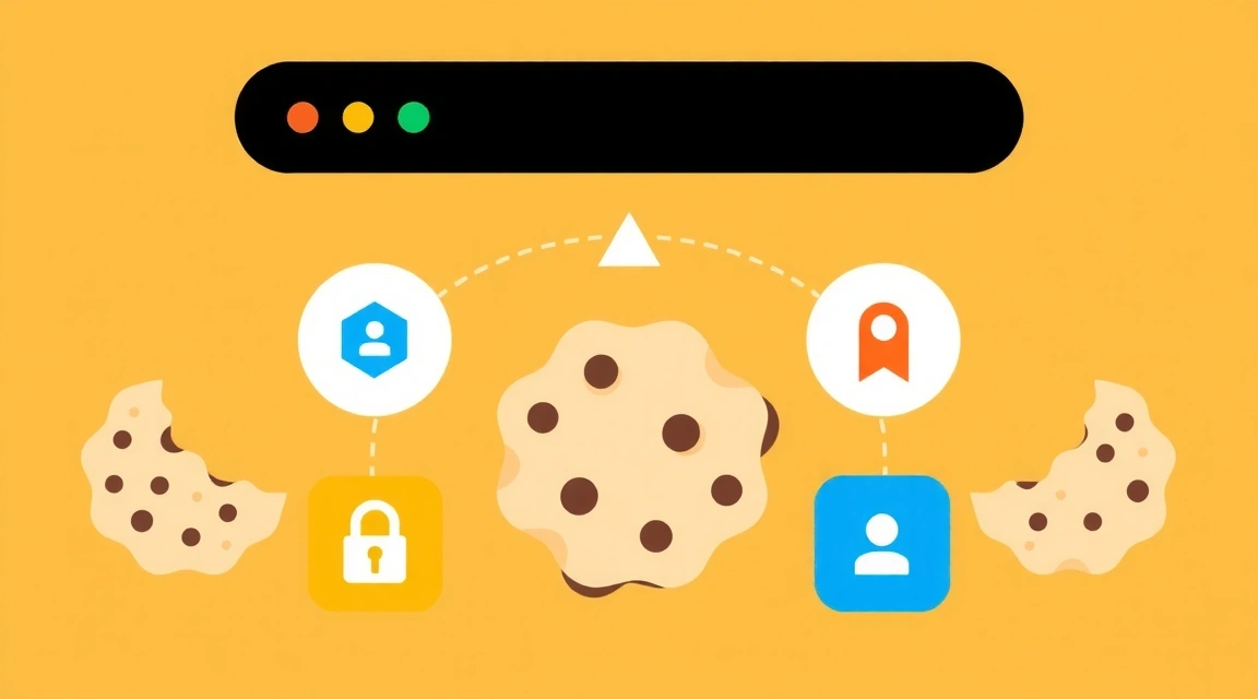 Ilustrație concept cookie-uri web