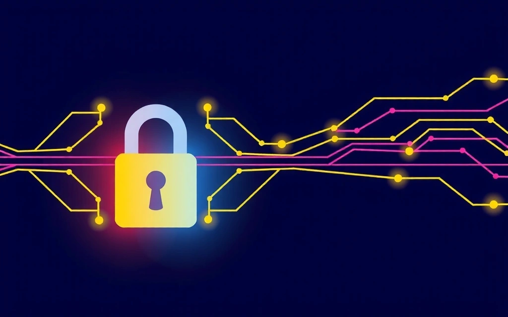 Ilustrație a securității datelor și confidențialității online