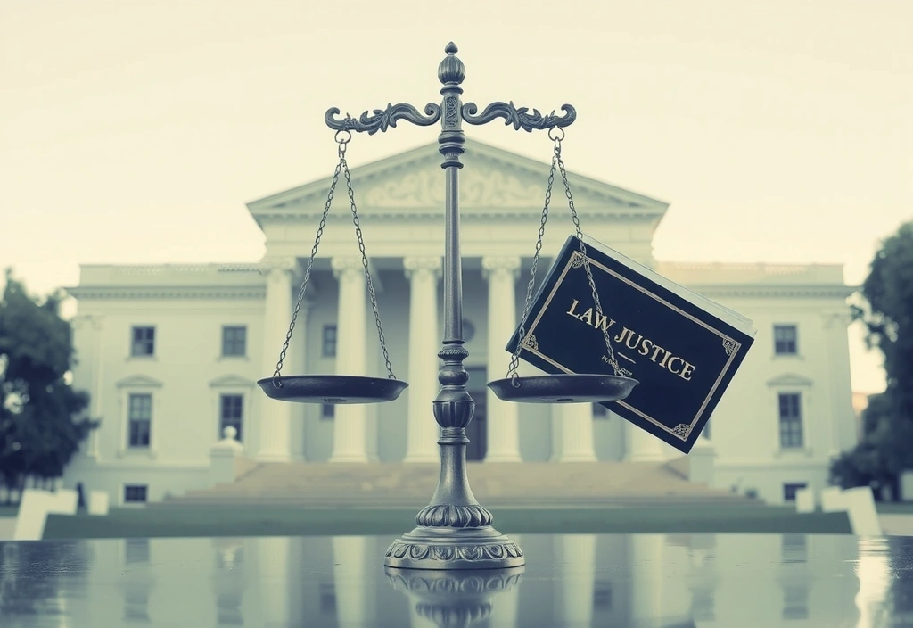 Balanță a justiției și o carte de lege, simbolizând legea și jurisdicția